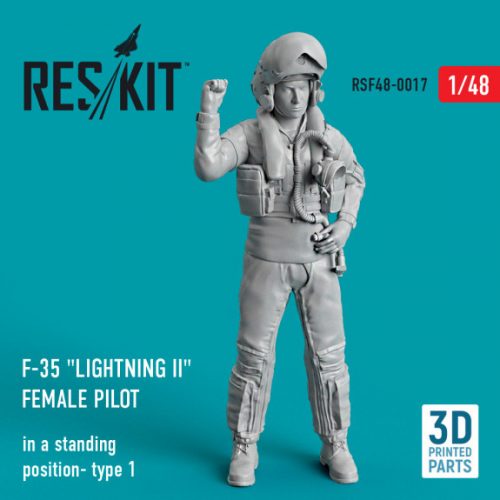 Reskit - F-35 "Lightning II" female pilot (in a standing position- type 1) (3D Printed) (1/48)