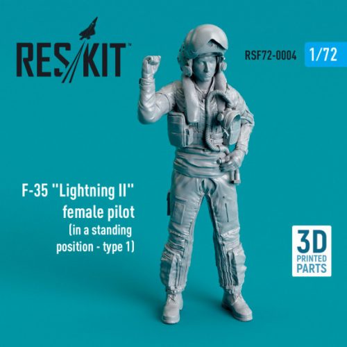 Reskit - F-35 "Lightning II" female pilot (in a standing position - type 1) (3D Printed) (1/72)