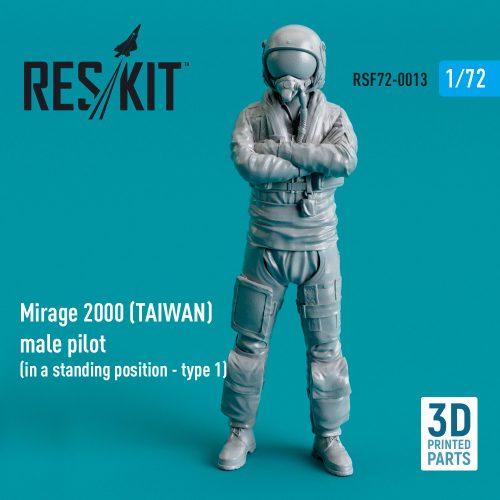 Reskit - Mirage 2000 (TAIWAN) male pilot (in a standing position - type 1) (3D Printed) (1/72)