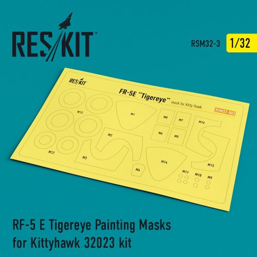 Reskit - RF-5E "Tigereye" Pre-cut painting masks for KittyHawk 32023 kit (1/32)