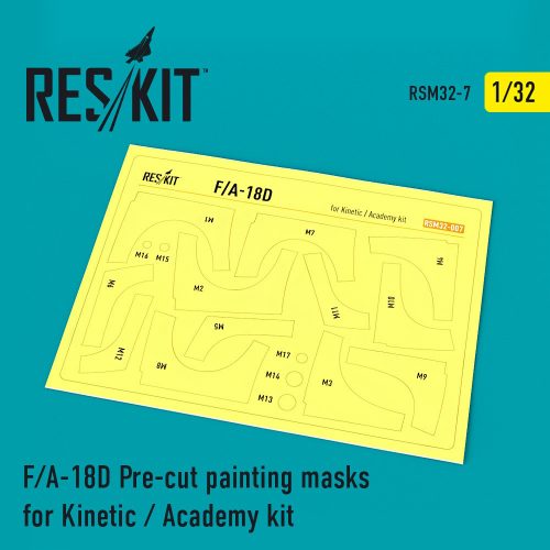 Reskit - F/A-18D "Hornet" Pre-cut painting masks for Kinetic / Academy kit (1/32)