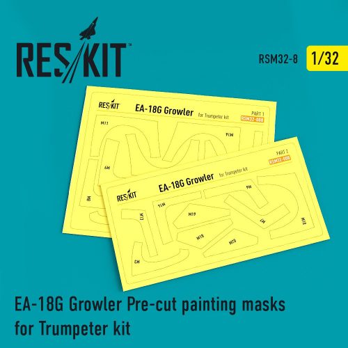 Reskit - EA-18G "Growler" Pre-cut painting masks for Trumpeter kit (1/32)