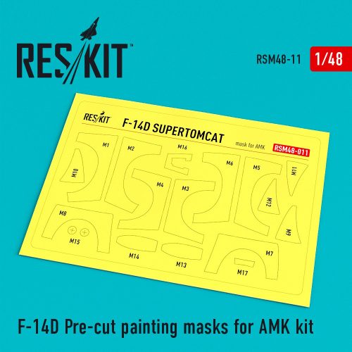 Reskit - F-14D "Tomcat" Pre-cut painting masks for AMK kit (1/48)