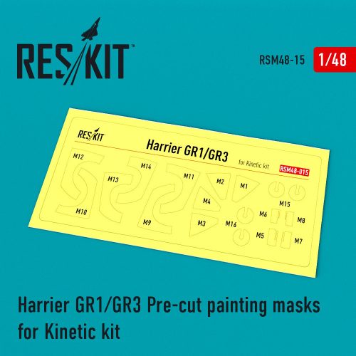 Reskit - Harrier GR1/GR3 Pre-cut painting masks for Kinetic kit (1/48)