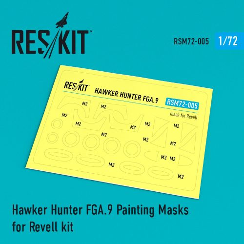 Reskit - Hawker Hunter FGA.9 Pre-cut painting masks for Revell kit (1/72)