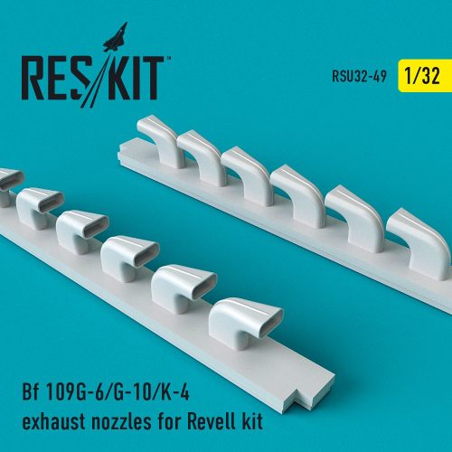 Reskit - Bf-109 (G-6,G-10,K-4) exhaust nozzles for Revell kit (1/32)