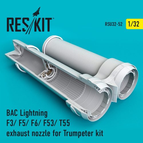 Reskit - BAC Lightning F3/ F5/ F6/ F53/ T55 exhaust nozzles for Trumpeter kit (1/32)