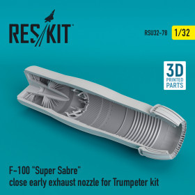 Reskit - F-100 "Super Sabre" close early exhaust nozzle for Trumpeter kit (1/32)