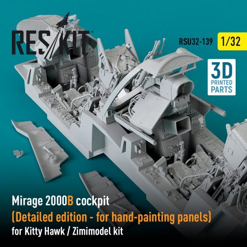 Reskit - Mirage 2000B cockpit (Detailed edition) for Kitty Hawk / Zimimodel kit  (3D Printed) (1/32)