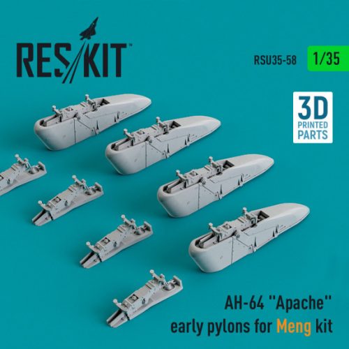 Reskit - AH-64 "Apache" early pylons for Meng kit (3D Printed) (1/35)