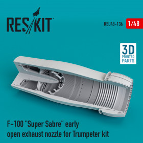 Reskit - F-100 "Super Sabre" early open exhaust nozzle for Trumpeter kit (1/48)