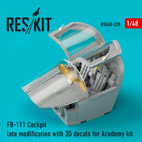 Reskit - FB-111 Cockpit late modification with 3D decals for Academy kit (1/48)