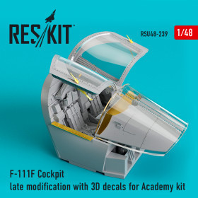 Reskit - F-111F Cockpit late modification with 3D decals for Academy kit (1/48)