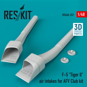 Reskit - F-5 "Tiger ll" air intakes for AFV Club kit (3D Printed) (1/48)