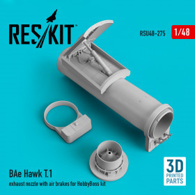 Reskit - BAe Hawk T.1 exhaust nozzle with air brakes for HobbyBoss kit  (3D Printed)  (1/48)