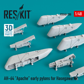 Reskit - AH-64 "Apache" early pylons for Hasegawa kit (3D Printed) (1/48)