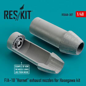 Reskit - F/A-18 "Hornet" exhaust nozzles for Hasegawa kit (1/48)