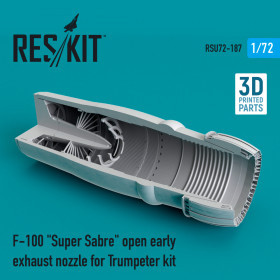 Reskit - F-100 "Super Sabre" open early exhaust nozzle for Trumpeter kit (1/72)