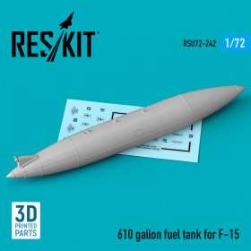 Reskit - 610 gallon fuel tank for F-15 (1 pcs) (3D Printed) (1/72)