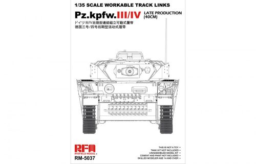 Rye Field Model - Panzer III / IV late workable tracks 40cm