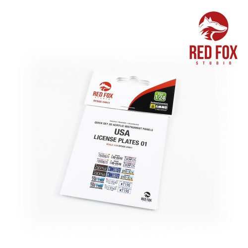 Red Fox Studio - 1/24 USA License plates  vol.01