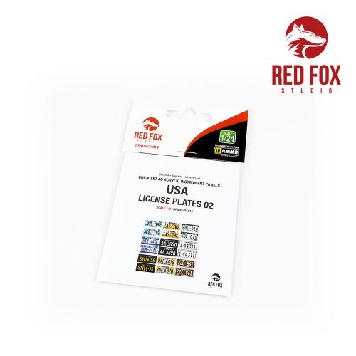 Red Fox Studio - 1/24 USA License plates  vol.02