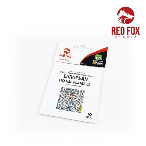 Red Fox Studio - 1/24 European Lincense plates vol.02