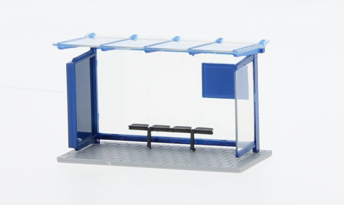 Rietze - Zubehör Buswartehalle, blau, 1:87