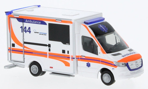 Rietze - Wietmarscher Ambulanzfahrzeuge RTW, 2018, Ambulance Luzern (CH), 1:87