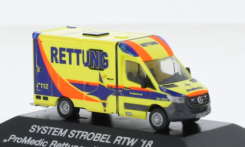 Rietze - System Strobel RTW, 2018, ProMedic Karlsruhe, 1:87