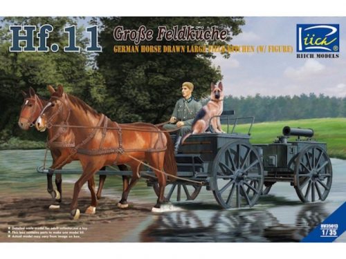 Riich Models - German Horses Drawn Large Field Kitchen Hf.11(two horses&one figure,one dog