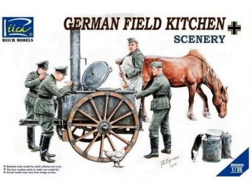 Riich Models - German Field Kitchen with Soliders(cook &three German soldiers,fo