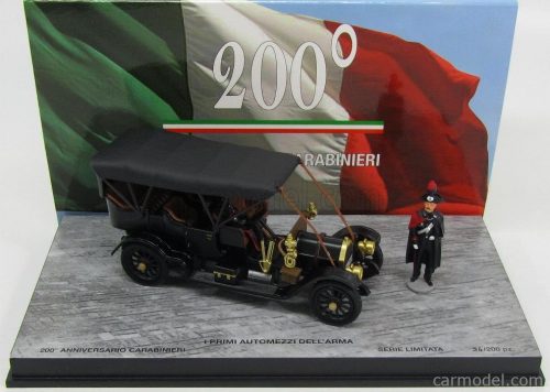 Rio-Models - Fiat 60Cv 200Th Anniversary Carabinieri With 2 Figures 1905 Black