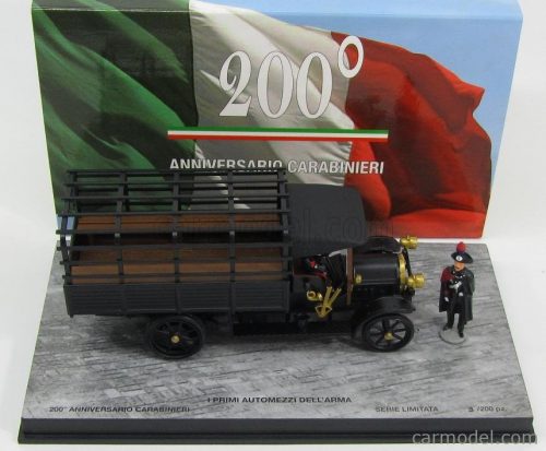 Rio-Models - Fiat 18Bl 200Th Anniversary Carabinieri With Figure 1915 Black