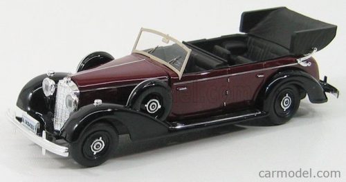 Rio-Models - Mercedes Benz 770 1938 Cabriolet Open Bordeaux Black