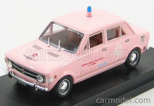 Rio-Models - Fiat 128 4 Door - 4 Porte Croce Rosa Celeste Servizio Medico Pediatrico 1971 Pink