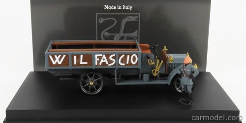 Rio-Models - Fiat 18Bl Truck - W Il Fascio - La Marcia Su Roma 22 Ottobre 1922 With Figures Military Grey