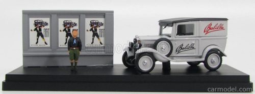 Rio-Models - Fiat Balilla Autocarro Publicitarie With Figure 1932 - Diorama Grey Black