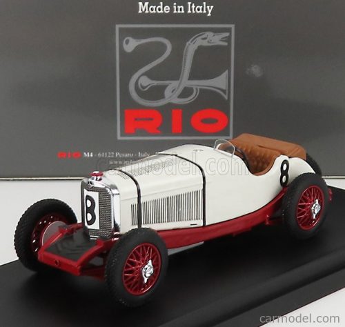 Rio-Models - Mercedes Benz F1 Ssk 7.1L S6 Supercharged Spider N 8 Belgium Spa Gp 1931 B.Ivanoski - H.Stoffel White Red