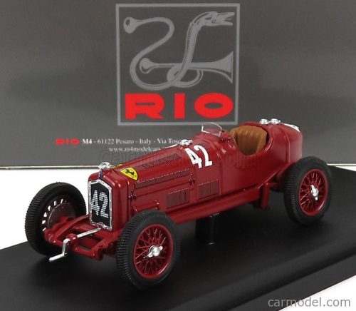 Rio-Models - Alfa Romeo P3 Tipo B N 42 Winner Circuito Del Montenero - Coppa Ciano 1934 Achille Varzi Red