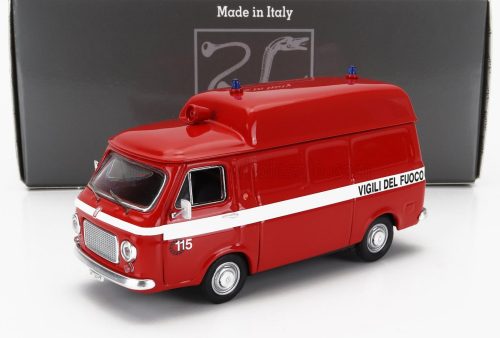 Rio-Models - FIAT 238 TETTO ALTO AMBULANZA VIGILI DEL FUOCO 1970 RED