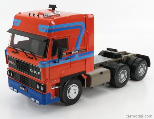 Road-Kings - Daf 3600 Space Cab Tractor Truck 3-Assi 1986 Orange Blue