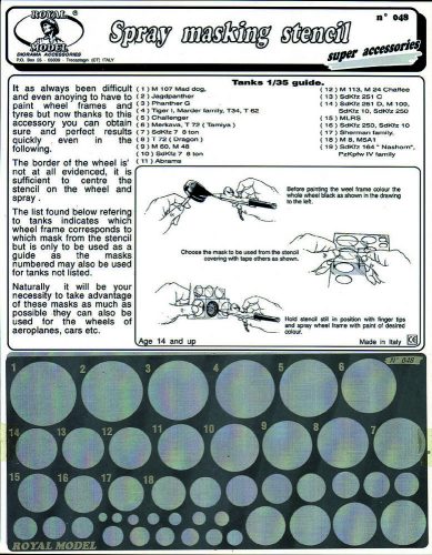 Royal Model - Spray masking stencil