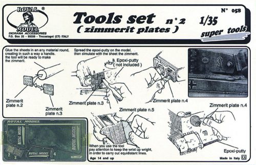 Royal Model - Tool set n. 2 for zimmerit application