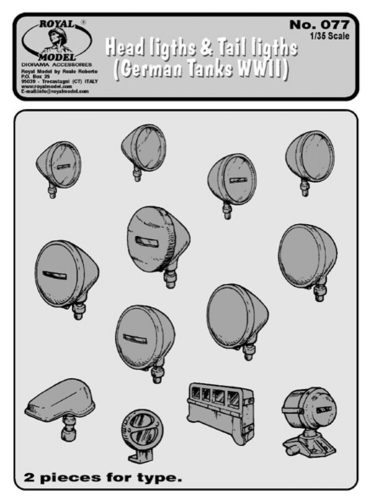 Royal Model - Head lights-tails light (German tanks)