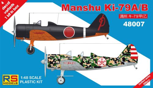 RS Models - Plastikový model letadla 1/48 Manshuki-79 A/B 4 decal v. for Japan, China