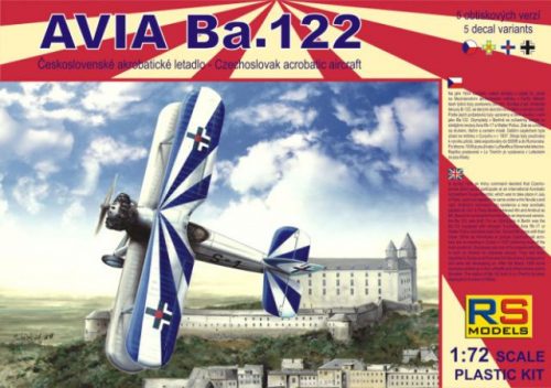 RS Models - Plastikový model letadla 1/72 Avia Ba.122 with Avia Rk17 5 decal v. for Czech, Luftwaffe, Slovakia, 