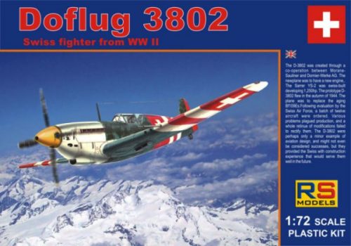 RS Models - Plastikový model letadla 1/72 Doflug D-3802/D-3803    3 decal v. for Switzerland