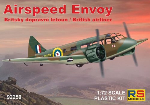 RS Models - Plastikový model letadla 1/72 Airspeed Envoy 4 decal v. for Spain,  Nanking, RAF