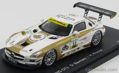 Schuco - Mercedes Benz Sls Coupe 6.3 Amg Gt3 (C197) N 32 Adac Masters Gt 2012 D.Baumann - H.Proczyk White Gold